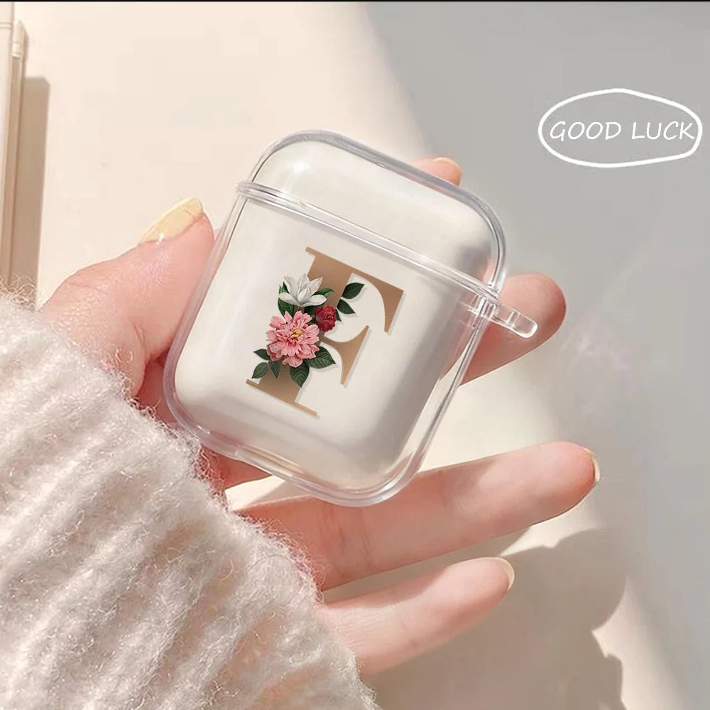 26 Letters A To Z Earphone Case For Airpods Pro 3 Pro3 Pro2 2 Clear Cover Airpods Pro 4 3 1 Soft Tpu Shockproof Protective Cover