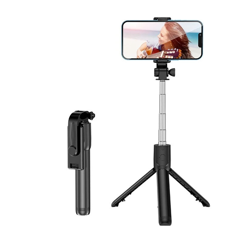 All In One Portable Tripod for iphone Selfie Stick With Fill Light Extendable Phone Stand for Tiktok Live BT Remote Control