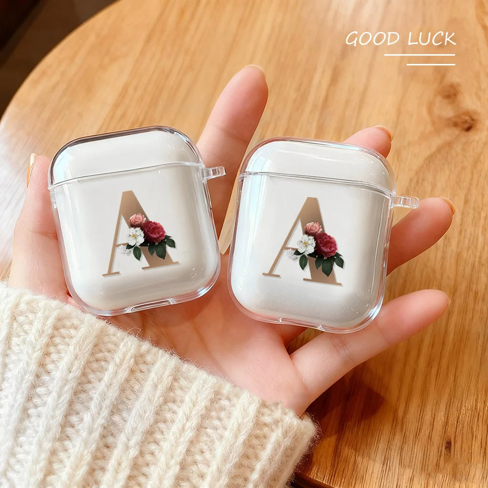 26 Letters A To Z Earphone Case For Airpods Pro 3 Pro3 Pro2 2 Clear Cover Airpods Pro 4 3 1 Soft Tpu Shockproof Protective Cover