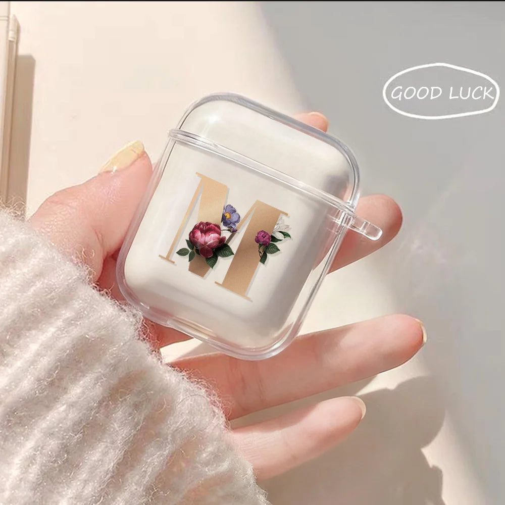 26 Letters A To Z Earphone Case For Airpods Pro 3 Pro3 Pro2 2 Clear Cover Airpods Pro 4 3 1 Soft Tpu Shockproof Protective Cover