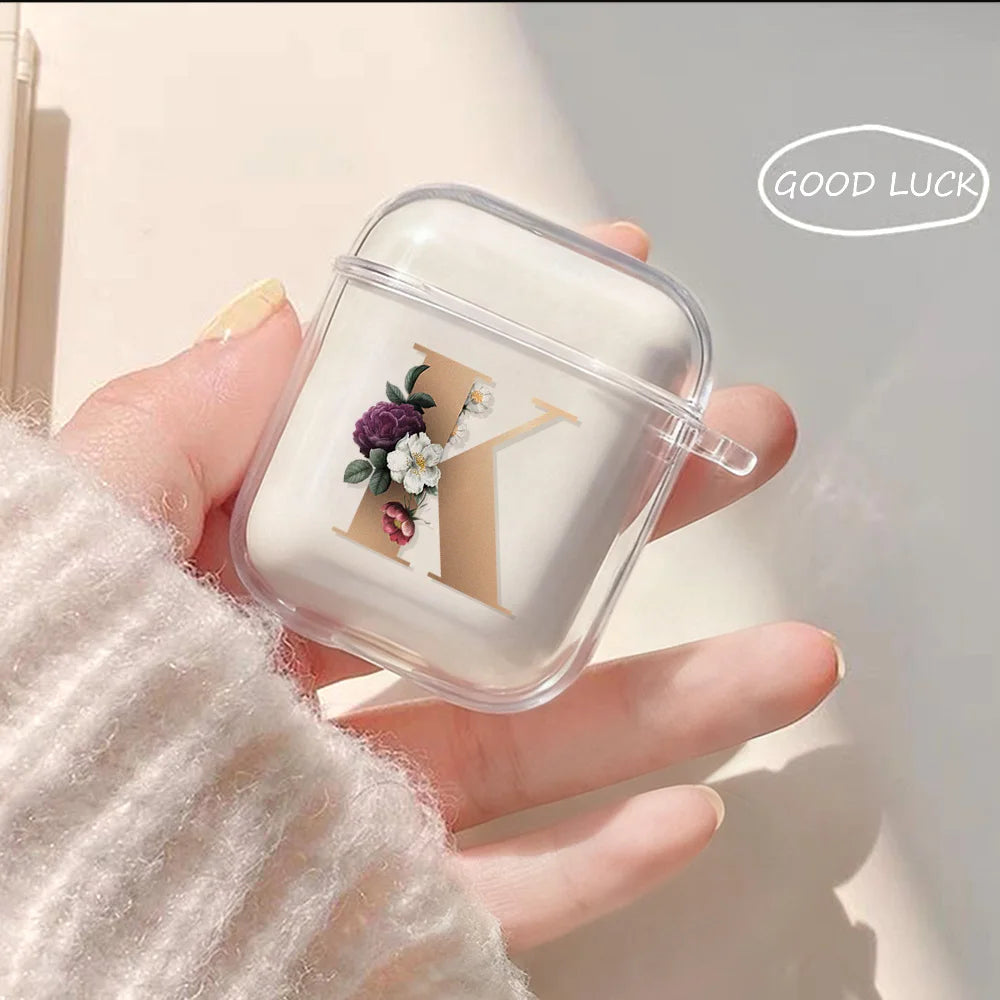 26 Letters A To Z Earphone Case For Airpods Pro 3 Pro3 Pro2 2 Clear Cover Airpods Pro 4 3 1 Soft Tpu Shockproof Protective Cover