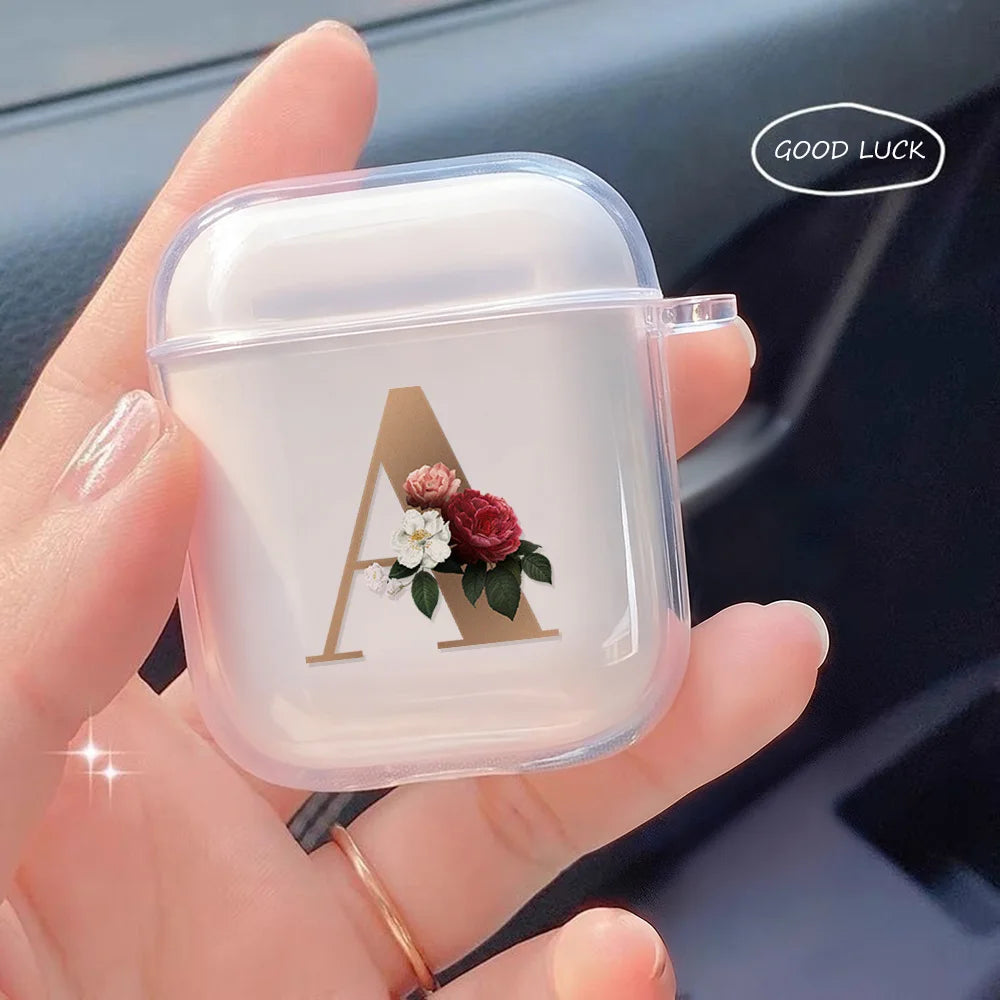 26 Letters A To Z Earphone Case For Airpods Pro 3 Pro3 Pro2 2 Clear Cover Airpods Pro 4 3 1 Soft Tpu Shockproof Protective Cover