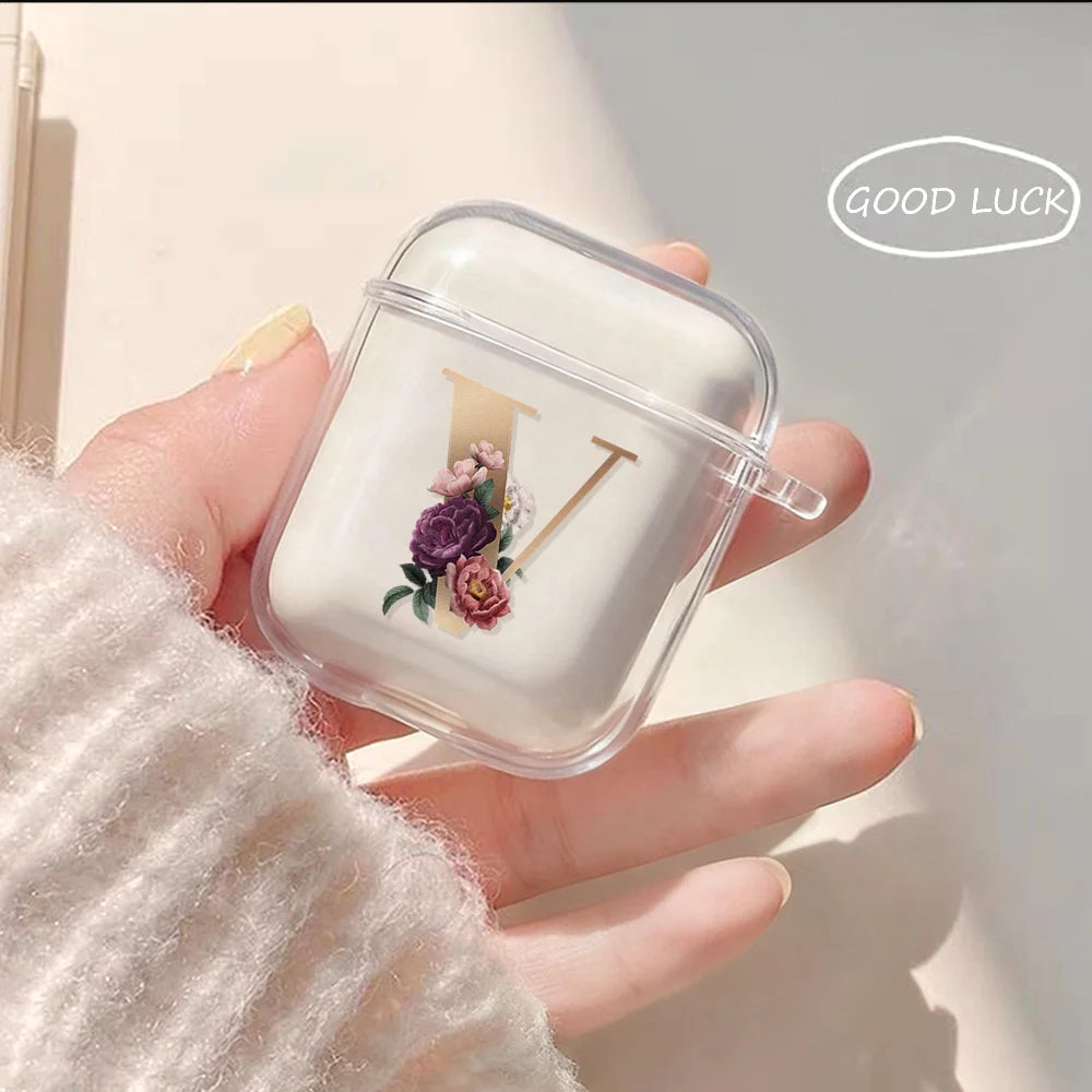 26 Letters A To Z Earphone Case For Airpods Pro 3 Pro3 Pro2 2 Clear Cover Airpods Pro 4 3 1 Soft Tpu Shockproof Protective Cover