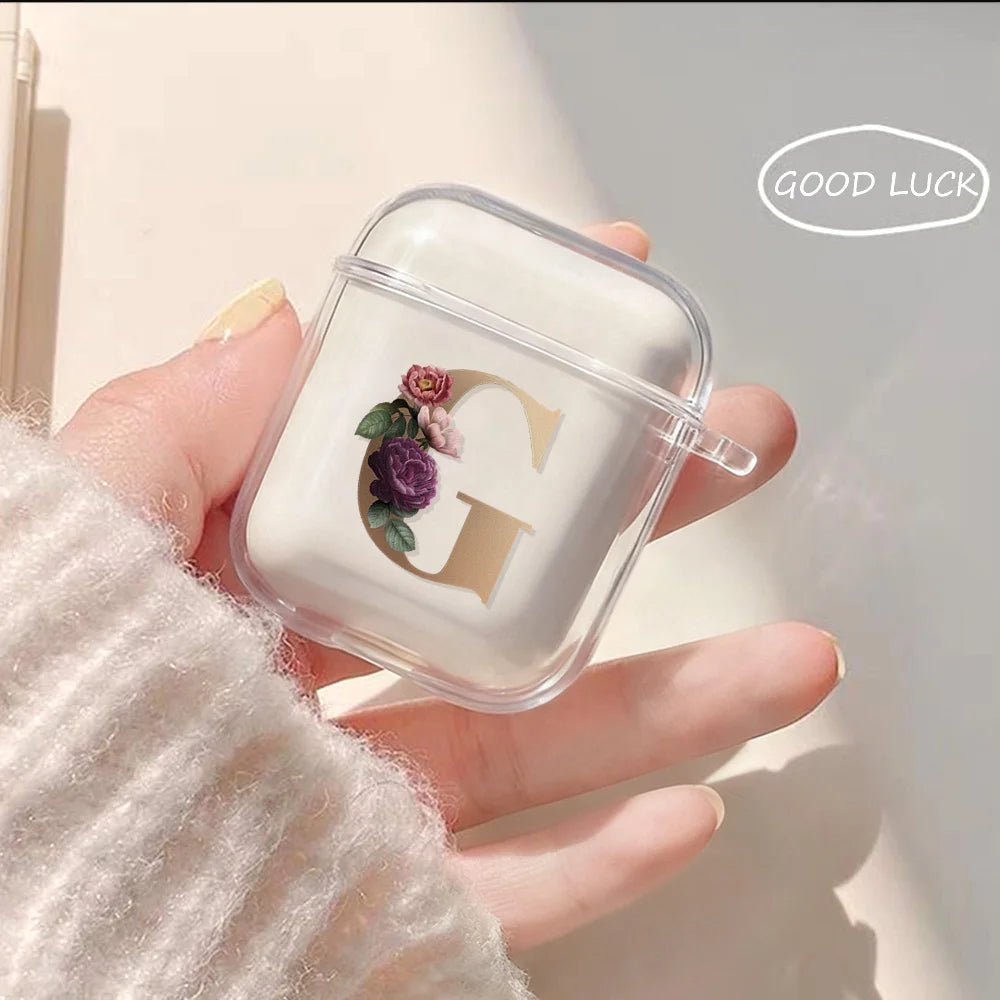 26 Letters A To Z Earphone Case For Airpods Pro 3 Pro3 Pro2 2 Clear Cover Airpods Pro 4 3 1 Soft Tpu Shockproof Protective Cover