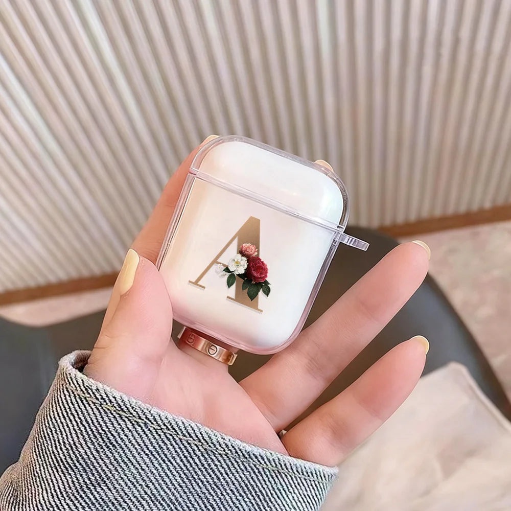 26 Letters A To Z Earphone Case For Airpods Pro 3 Pro3 Pro2 2 Clear Cover Airpods Pro 4 3 1 Soft Tpu Shockproof Protective Cover