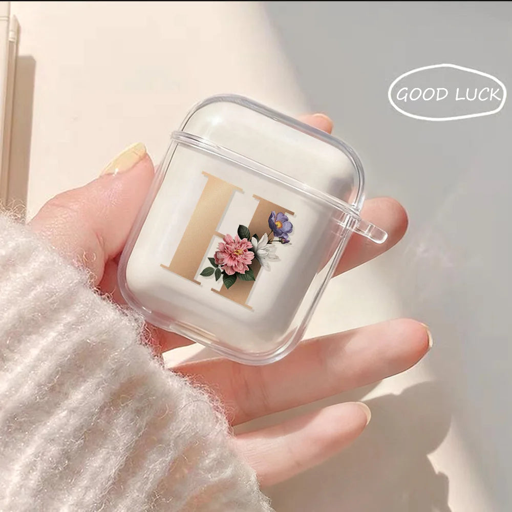 26 Letters A To Z Earphone Case For Airpods Pro 3 Pro3 Pro2 2 Clear Cover Airpods Pro 4 3 1 Soft Tpu Shockproof Protective Cover