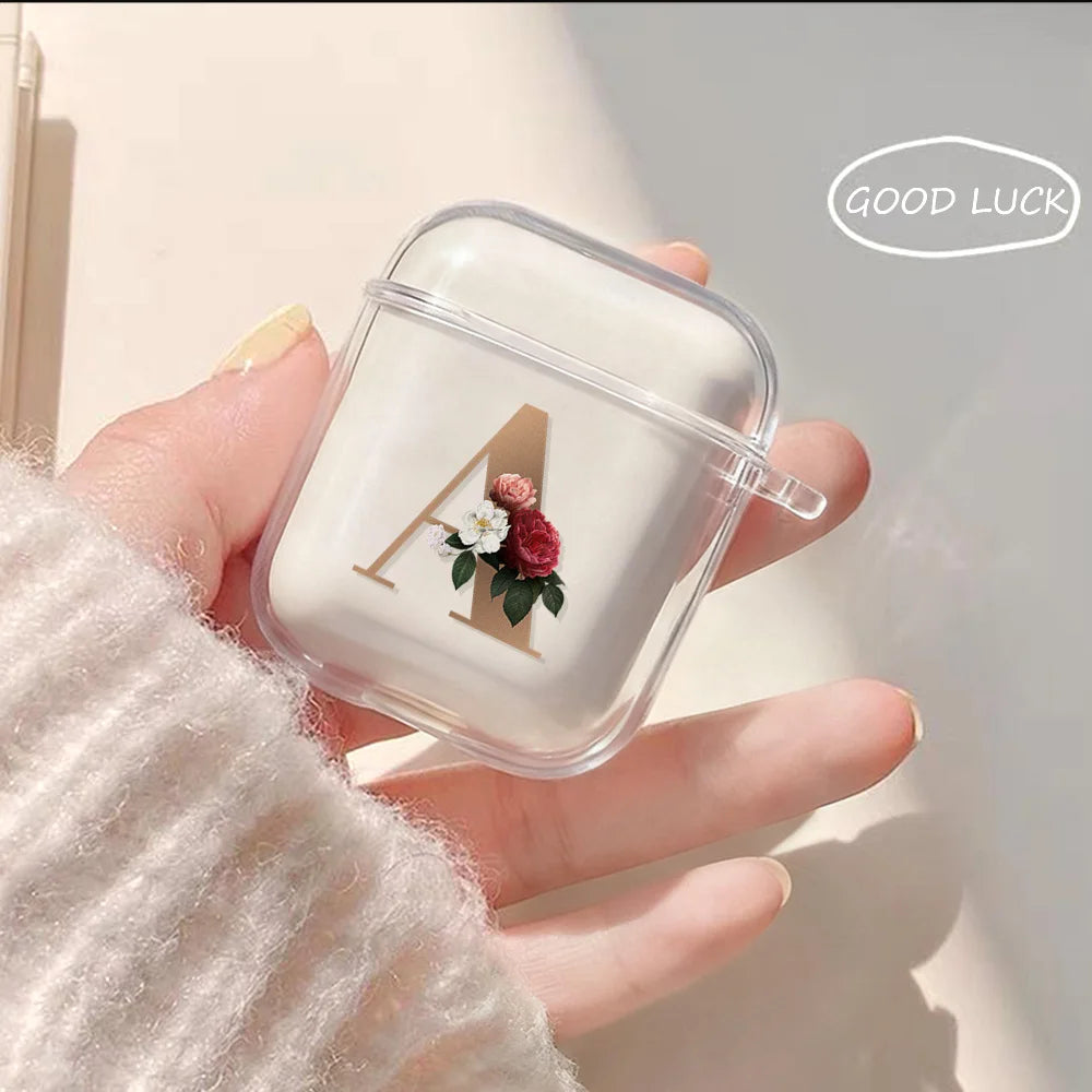 26 Letters A To Z Earphone Case For Airpods Pro 3 Pro3 Pro2 2 Clear Cover Airpods Pro 4 3 1 Soft Tpu Shockproof Protective Cover