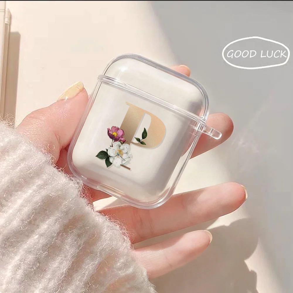 26 Letters A To Z Earphone Case For Airpods Pro 3 Pro3 Pro2 2 Clear Cover Airpods Pro 4 3 1 Soft Tpu Shockproof Protective Cover