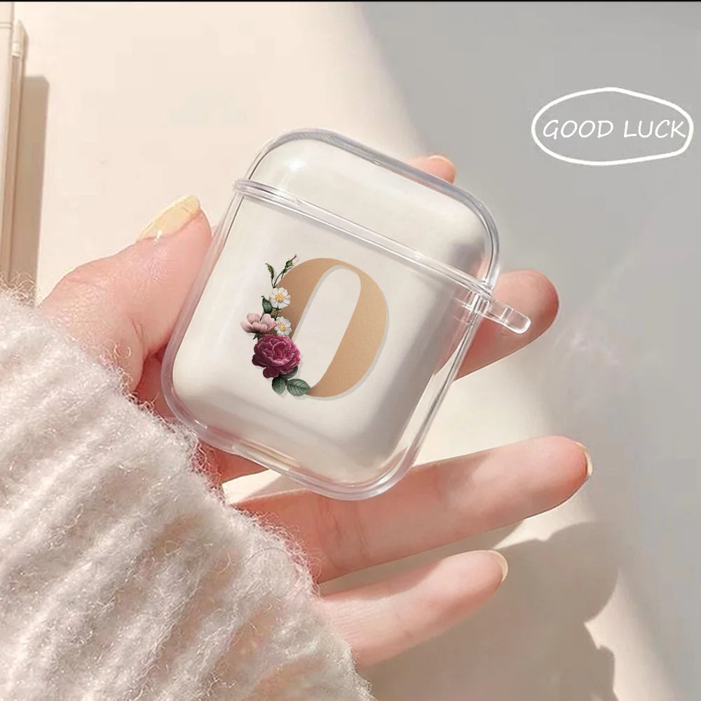 26 Letters A To Z Earphone Case For Airpods Pro 3 Pro3 Pro2 2 Clear Cover Airpods Pro 4 3 1 Soft Tpu Shockproof Protective Cover