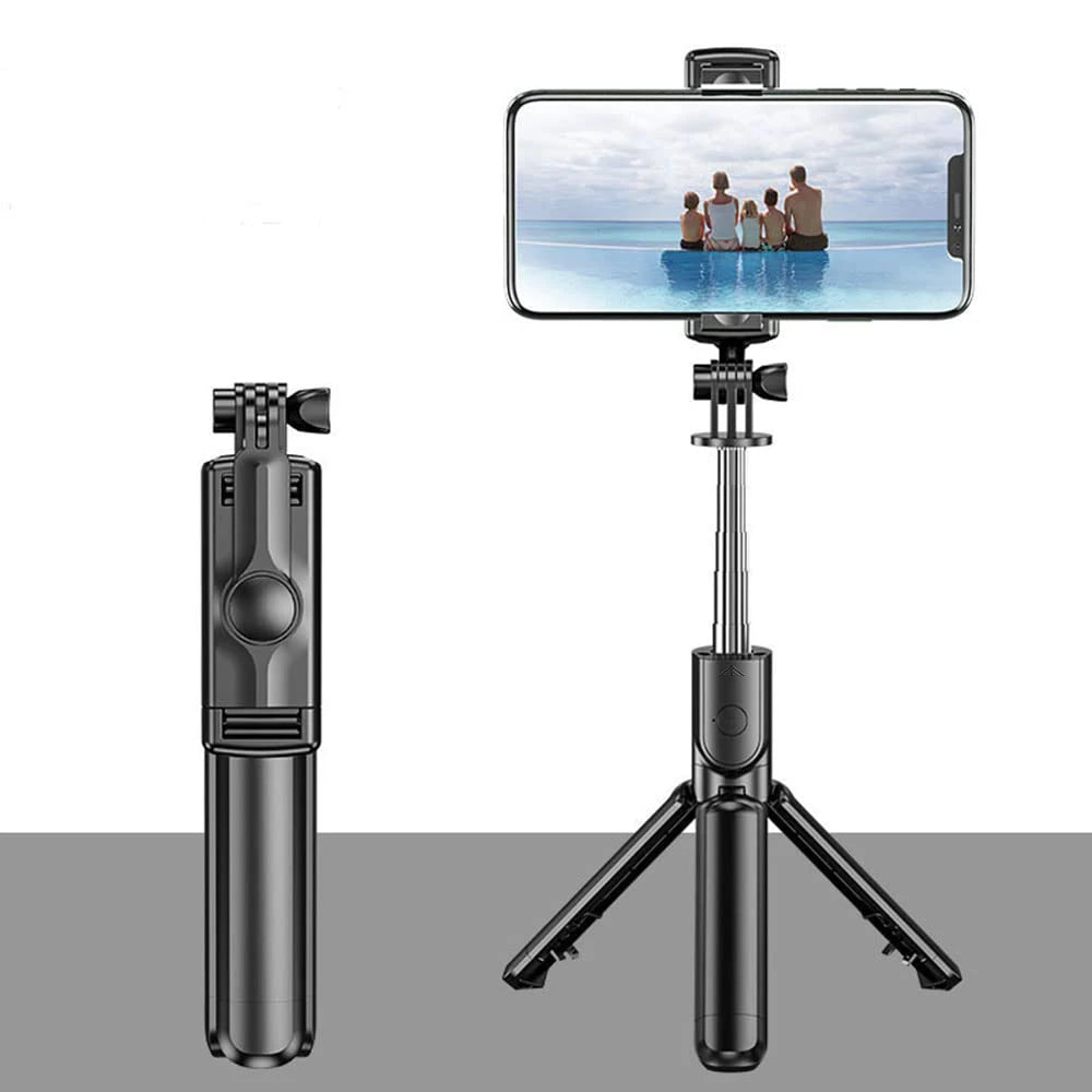 Wireless Selfie Stick Tripod Stand with Light Bluetooth Remote Extendable for iPhone Mobile Phone Tk Live Streaming
