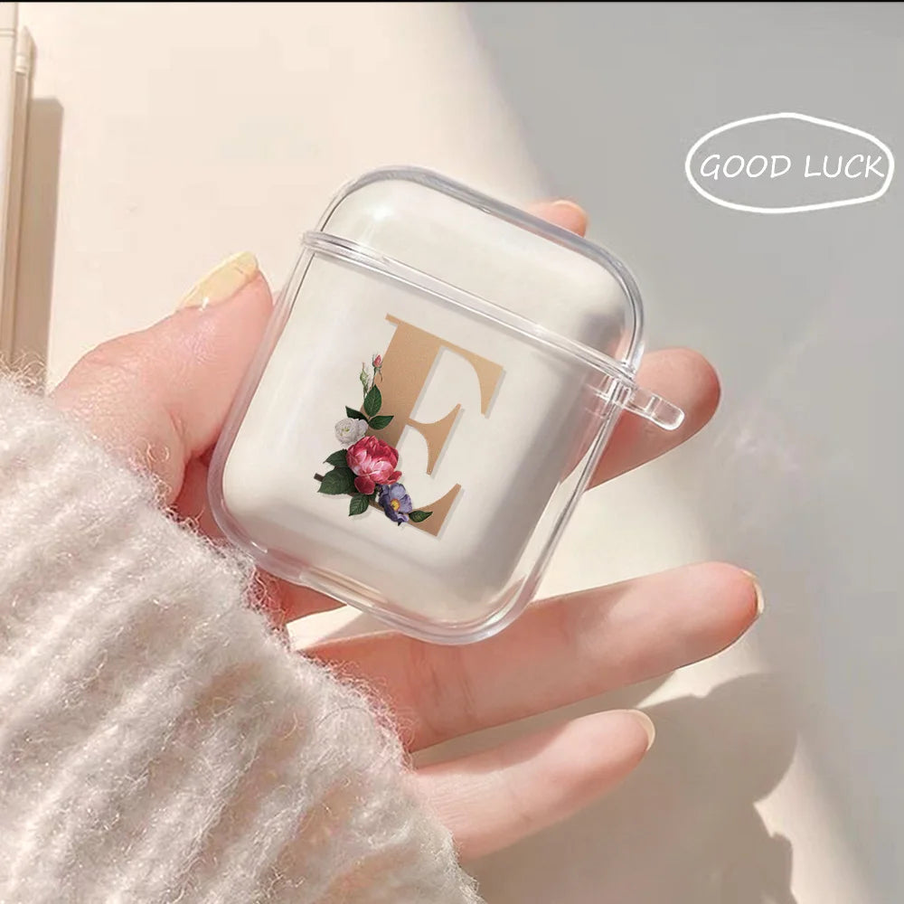 26 Letters A To Z Earphone Case For Airpods Pro 3 Pro3 Pro2 2 Clear Cover Airpods Pro 4 3 1 Soft Tpu Shockproof Protective Cover