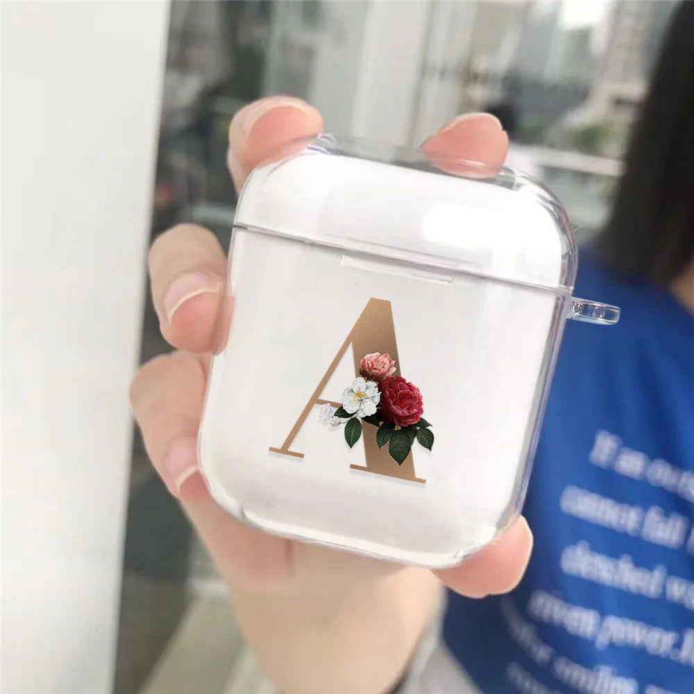 26 Letters A To Z Earphone Case For Airpods Pro 3 Pro3 Pro2 2 Clear Cover Airpods Pro 4 3 1 Soft Tpu Shockproof Protective Cover