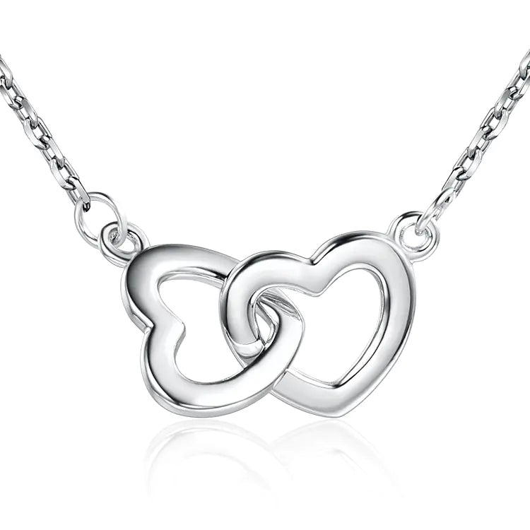 Heart-Shaped Necklace with Double Pendant Design